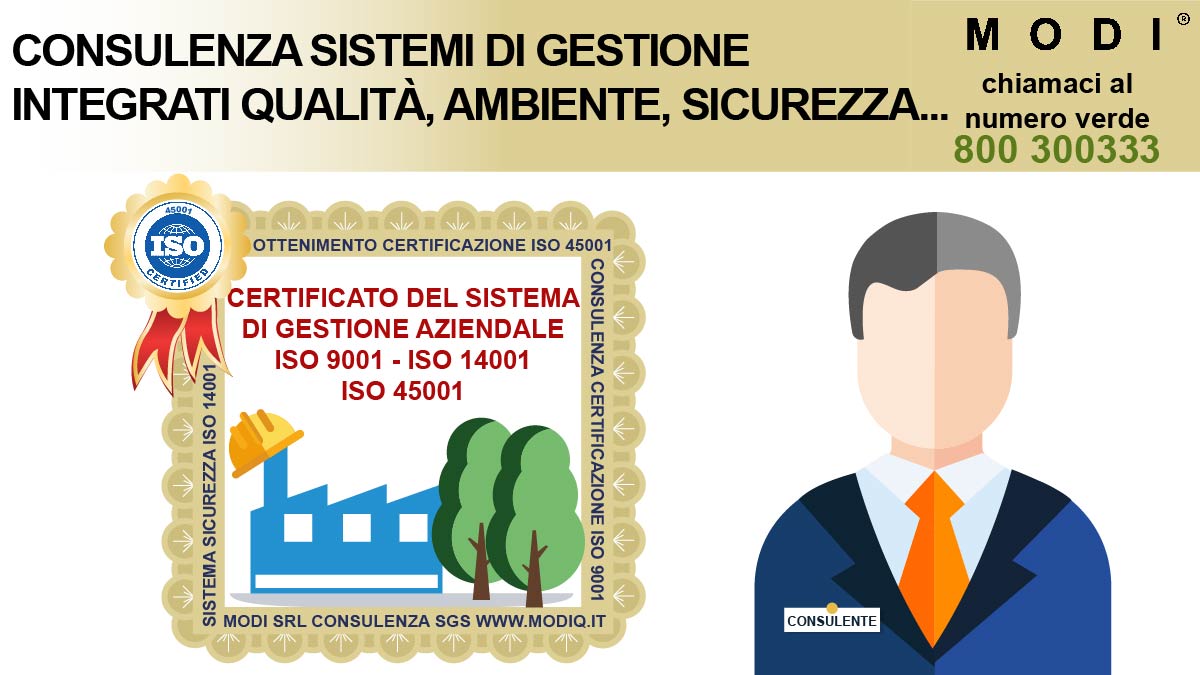 I Tecnici della Societ&agrave; di Consulenza e Formazione MODI SRL di Spinea e Mestre Venezia si occupano di progettazione e implementazione delle norme ISO e del Sistema di Gestione Integrato conforme alle norme ISO 9001, ISO 14001, ISO 45001 e ISO 37001:2025, con attivit&agrave; di analisi dei processi, valutazione dei rischi, definizione delle procedure e sviluppo delle misure anticorruzione richieste dagli standard internazionali