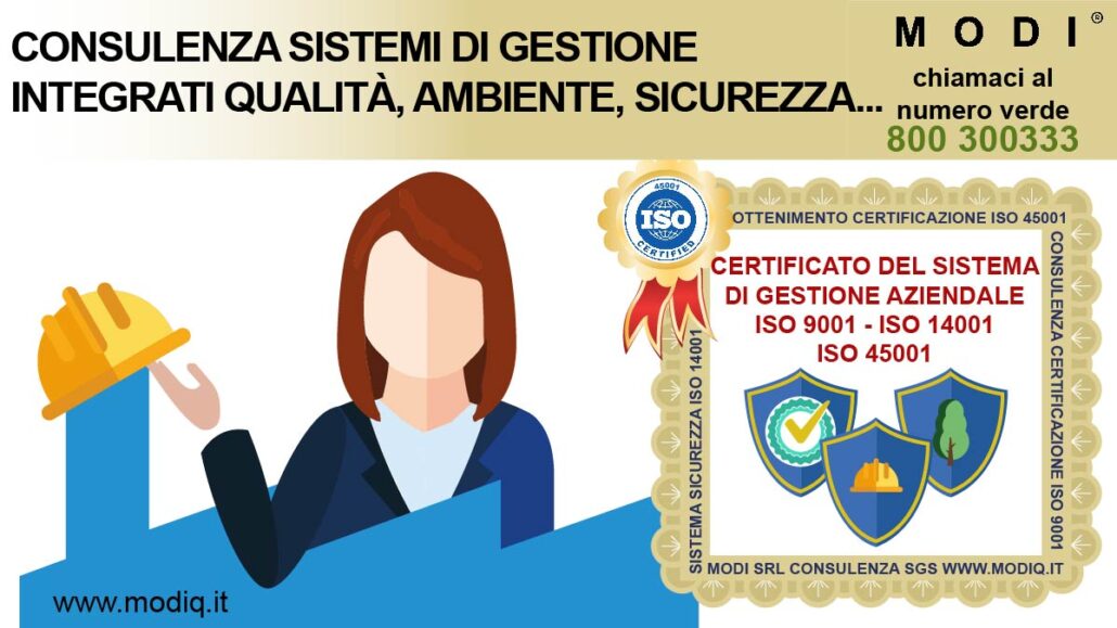 I Tecnici della Societ&agrave; di Consulenza e Formazione MODI SRL di Spinea e Mestre Venezia si occupano di progettazione e implementazione delle norme ISO e del Sistema di Gestione Integrato conforme alle norme ISO 9001, ISO 14001, ISO 45001 e ISO 37001:2025, con attivit&agrave; di analisi dei processi, valutazione dei rischi, definizione delle procedure e sviluppo delle misure anticorruzione richieste dagli standard internazionali.