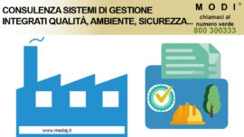 I Tecnici della Societ&agrave; di Consulenza e Formazione MODI SRL di Spinea e Mestre Venezia si occupano di progettazione e implementazione delle norme ISO e del Sistema di Gestione Integrato conforme alle norme ISO 9001, ISO 14001, ISO 45001 e ISO 37001:2025, con attivit&agrave; di analisi dei processi, valutazione dei rischi, definizione delle procedure e sviluppo delle misure anticorruzione richieste dagli standard internazionali.