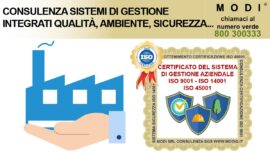 I Tecnici della Societ&agrave; di Consulenza e Formazione MODI SRL di Spinea e Mestre Venezia si occupano di progettazione e implementazione delle norme ISO e del Sistema di Gestione Integrato conforme alle norme ISO 9001, ISO 14001, ISO 45001 e ISO 37001:2025, con attivit&agrave; di analisi dei processi, valutazione dei rischi, definizione delle procedure e sviluppo delle misure anticorruzione richieste dagli standard internazionali.