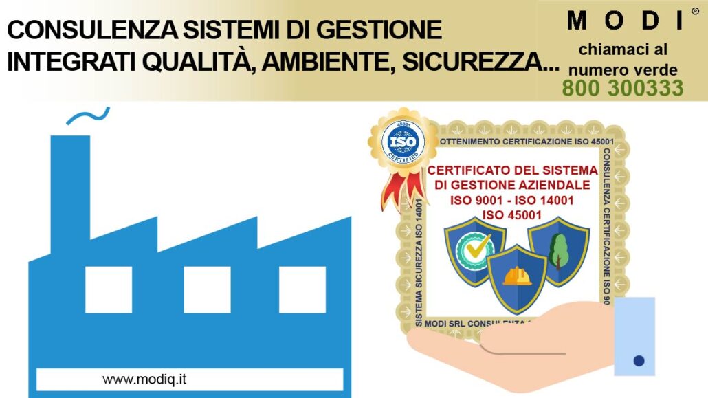 I Tecnici della Societ&agrave; di Consulenza e Formazione MODI SRL di Spinea e Mestre Venezia si occupano di progettazione e implementazione delle norme ISO e del Sistema di Gestione Integrato conforme alle norme ISO 9001, ISO 14001, ISO 45001 e ISO 37001:2025, con attivit&agrave; di analisi dei processi, valutazione dei rischi, definizione delle procedure e sviluppo delle misure anticorruzione richieste dagli standard internazionali