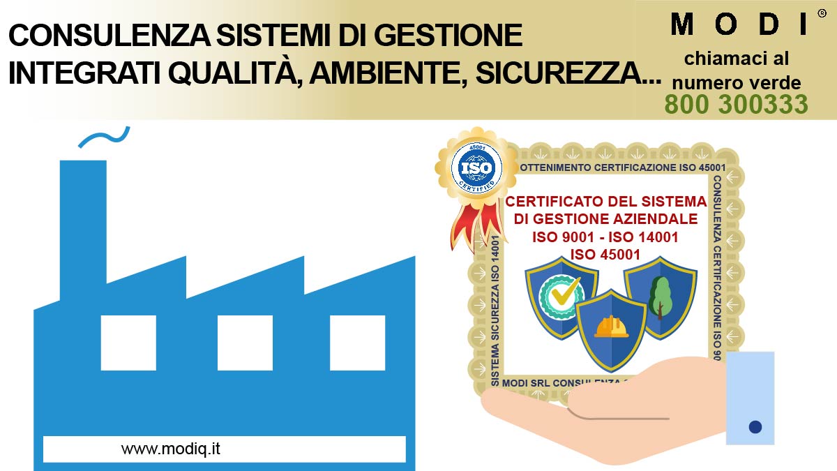 I Tecnici della Societ&agrave; di Consulenza e Formazione MODI SRL di Spinea e Mestre Venezia si occupano di progettazione e implementazione delle norme ISO e del Sistema di Gestione Integrato conforme alle norme ISO 9001, ISO 14001, ISO 45001 e ISO 37001:2025, con attivit&agrave; di analisi dei processi, valutazione dei rischi, definizione delle procedure e sviluppo delle misure anticorruzione richieste dagli standard internazionali