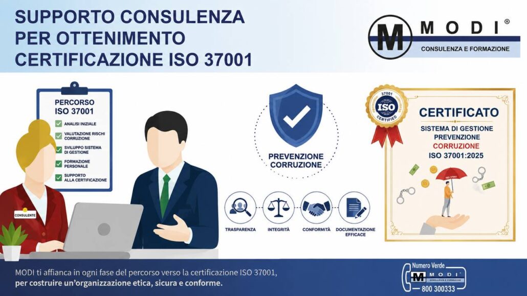 Ruolo e Compiti della Funzione di Conformità ISO 37001 veneto da MODI SRL