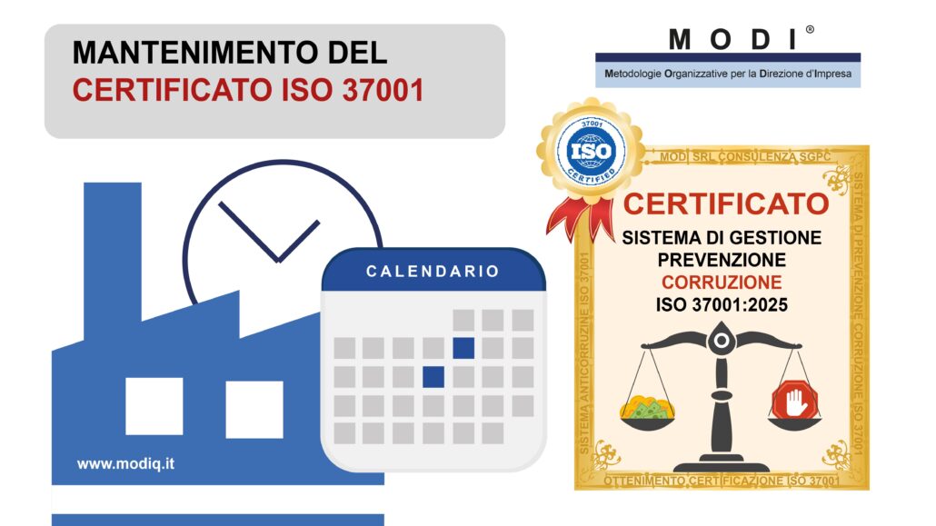 Staff tecnico della Societ&agrave; di Consulenza e Formazione MODI SRL impegnato nella realizzazione del nuovo Sistema di Gestione Anticorruzione secondo la norma ISO 37001:2025 e nell&rsquo;aggiornamento documentale richiesto per garantire conformit&agrave;, prevenzione dei rischi corruttivi e corretta implementazione delle procedure aziendali